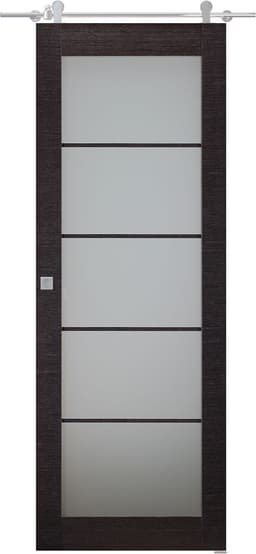 AVANTI 5 LITE VETRO BLACK APRICOT BARN BELLDINNI MODERN INTERIOR DOOR - 1