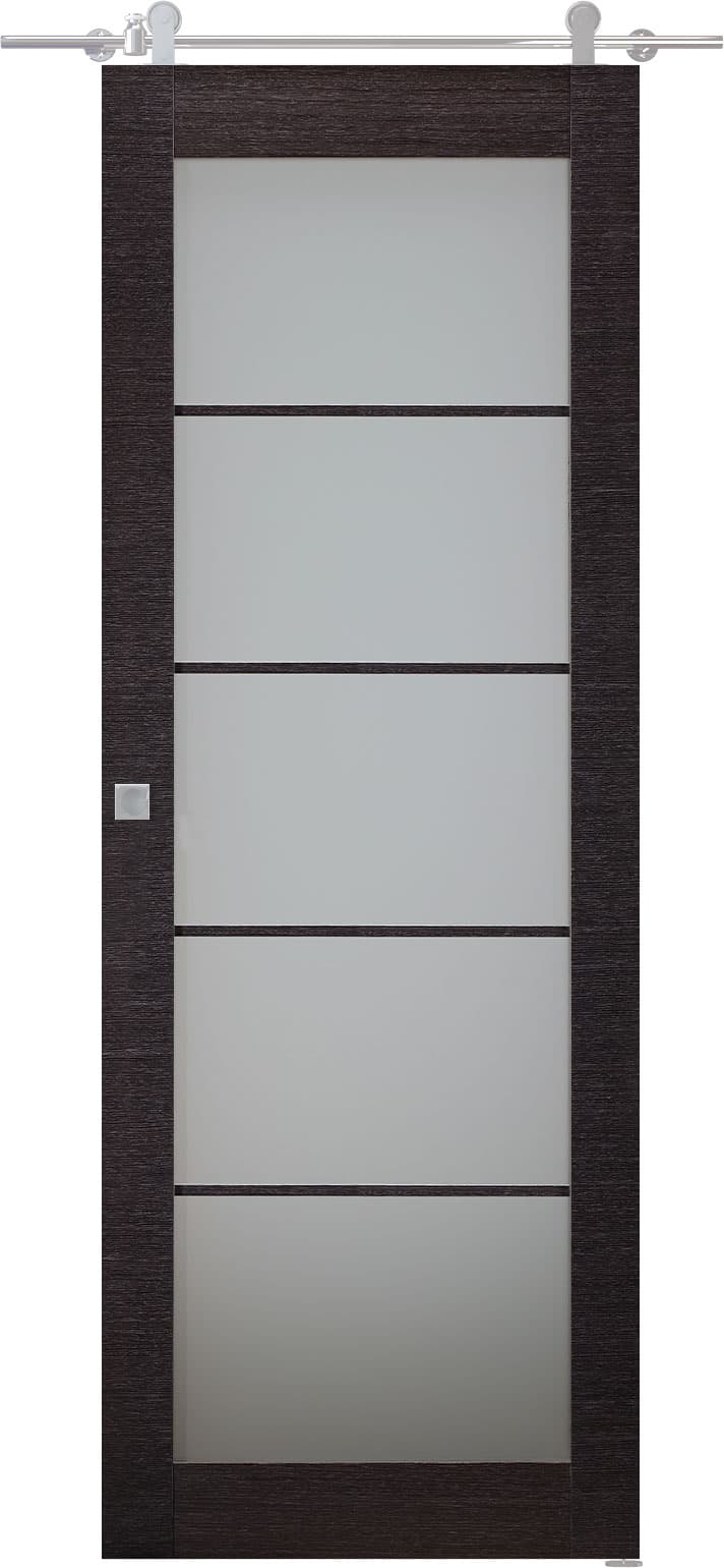 AVANTI 5 LITE VETRO BLACK APRICOT BARN BELLDINNI MODERN INTERIOR DOOR - 1