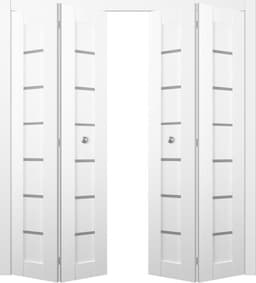 ALBA BIANCO NOBLE DOUBLE BI-FOLD BELLDINNI MODERN INTERIOR DOOR - 2
