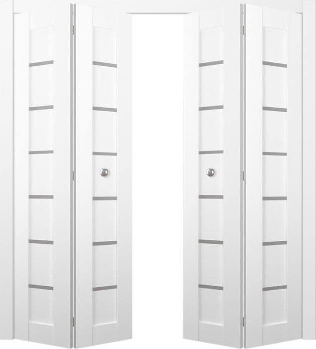 ALBA BIANCO NOBLE DOUBLE BI-FOLD BELLDINNI MODERN INTERIOR DOOR - 2