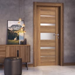 AVON 07-03 VETRO PECAN NUTWOOD DOUBLE POCKET DOORS BELLDINNI MODERN INTERIOR DOOR IN STOCK - 2