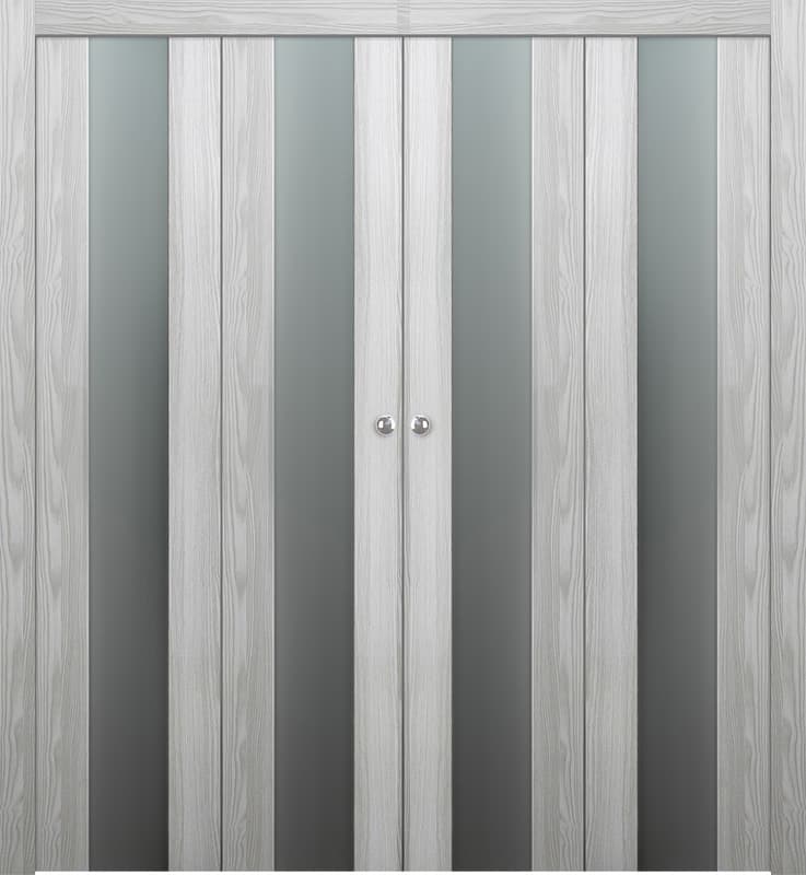 AVON 202 VETRO RIBEIRA ASH DOUBLE BI-FOLD BELLDINNI MODERN INTERIOR DOOR - 1