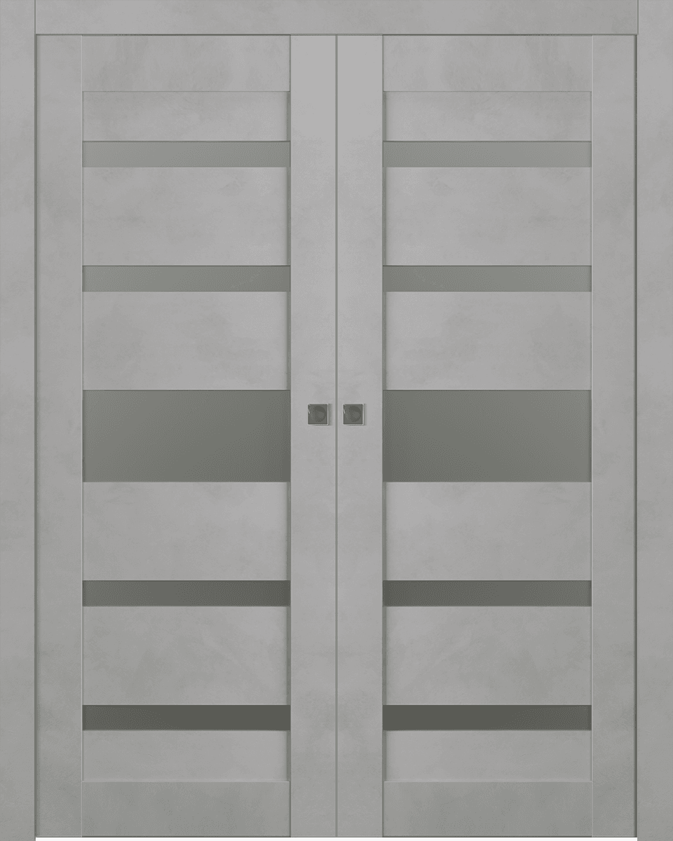 AVON 07-05 VETRO LIGHT URBAN DOUBLE POCKET BELLDINNI MODERN INTERIOR DOOR - 1