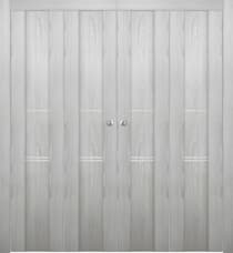 AVON 01 3H RIBEIRA ASH DOUBLE BI-FOLD BELLDINNI MODERN INTERIOR DOOR - 1