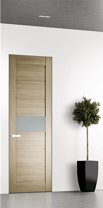 EDNA VETRO SHAMBOR DOUBLE INVISIBLE METAL FRAME BELLDINNI MODERN INTERIOR DOOR - 1