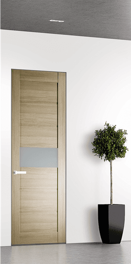 EDNA VETRO SHAMBOR DOUBLE INVISIBLE METAL FRAME BELLDINNI MODERN INTERIOR DOOR - 1