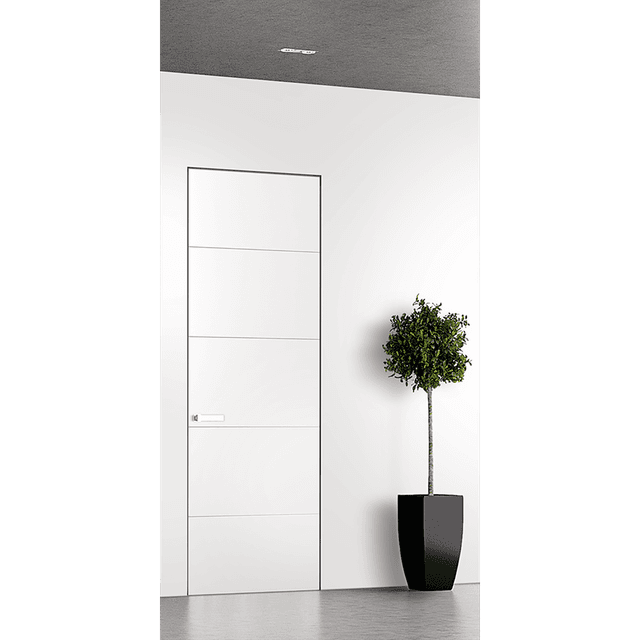 ARVIKA POLAR WHITE INVISIBLE METAL FRAME BELLDINNI MODERN INTERIOR DOOR