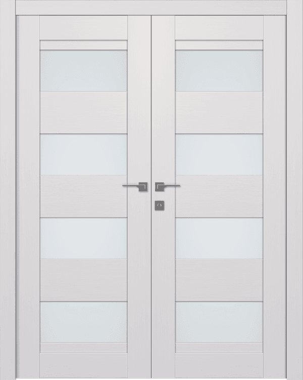 DELLA VETRO BIANCO NOBLE DOUBLE BELLDINNI MODERN INTERIOR DOOR