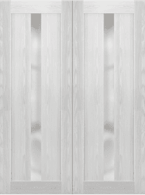 AVON 101 VETRO RIBEIRA ASH DOUBLE BARN DOORS BELLDINNI MODERN INTERIOR DOOR - 2