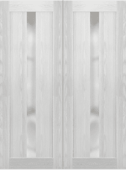 AVON 101 VETRO RIBEIRA ASH DOUBLE BARN DOORS BELLDINNI MODERN INTERIOR DOOR - 2