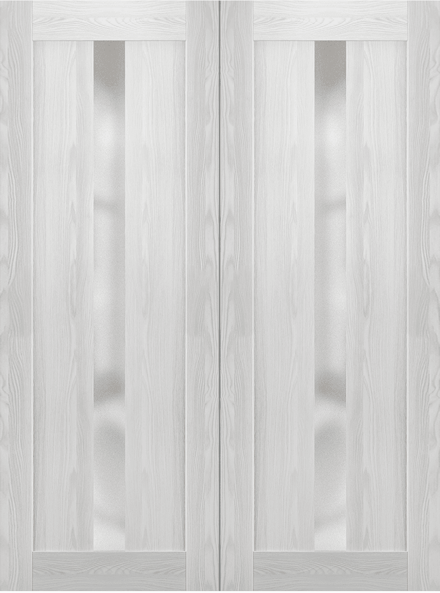 AVON 101 VETRO RIBEIRA ASH DOUBLE BARN DOORS BELLDINNI MODERN INTERIOR DOOR - 2