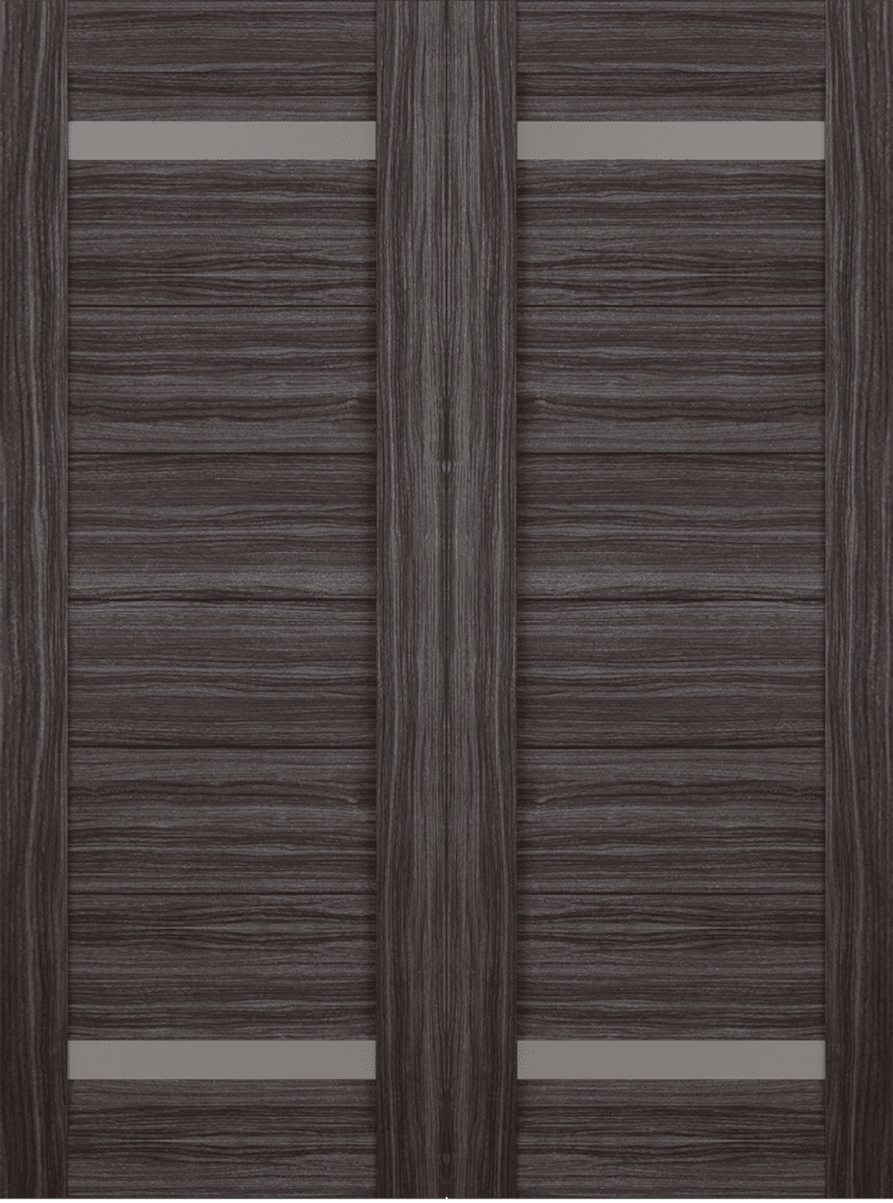 PERLA VETRO GRAY OAK DOUBLE BI-FOLD BELLDINNI MODERN INTERIOR DOOR - 2