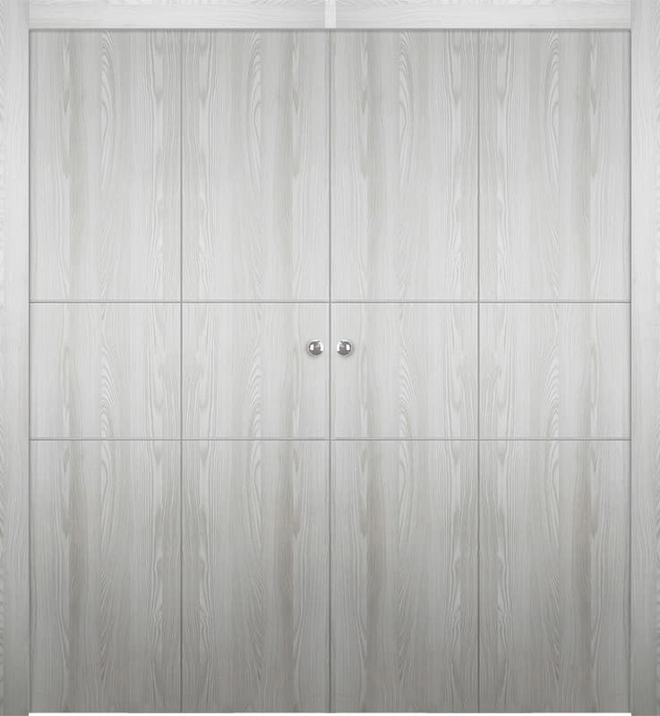 OPTIMA 2H RIBEIRA ASH DOUBLE BI-FOLD BELLDINNI MODERN INTERIOR DOOR - 1