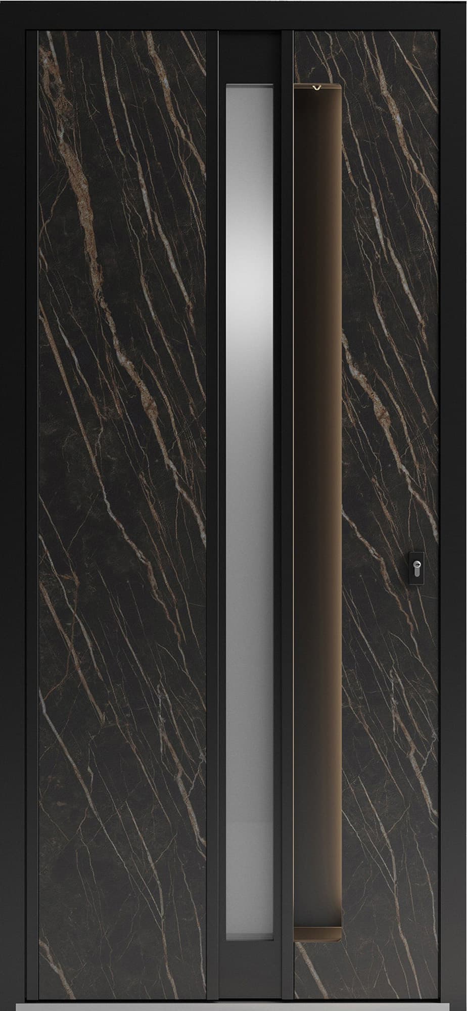 Modern steel exterior aluminum door Hiddex 0155 - 1