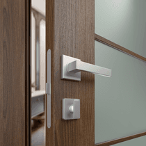 AVON 5 LITE VETRO PECAN NUTWOOD DOUBLE INVISIBLE METAL FRAME BELLDINNI MODERN INTERIOR DOOR - 3