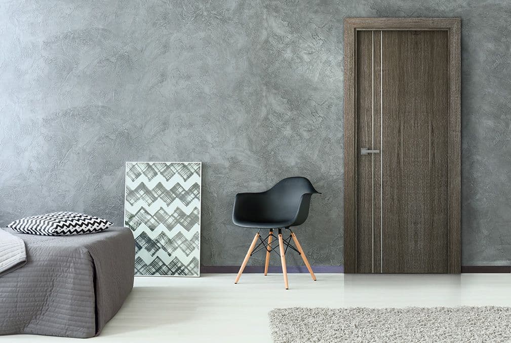 PALLADIO 2V GRAY OAK POCKET BELLDINNI MODERN INTERIOR DOOR - 3