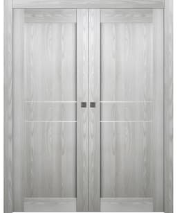 AVON 07 2HN RIBEIRA ASH DOUBLE POCKET BELLDINNI MODERN INTERIOR DOOR - 1