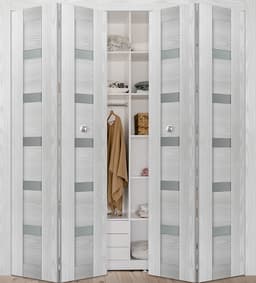 AVON 07-04 VETRO RIBEIRA ASH DOUBLE BI-FOLD BELLDINNI MODERN INTERIOR DOOR - 2