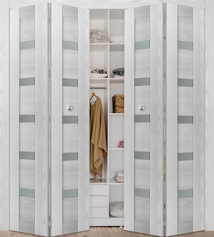 AVON 07-04 VETRO RIBEIRA ASH DOUBLE BI-FOLD BELLDINNI MODERN INTERIOR DOOR - 2