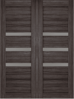 RITA VETRO GRAY OAK DOUBLE BARN BELLDINNI MODERN INTERIOR DOOR - 2