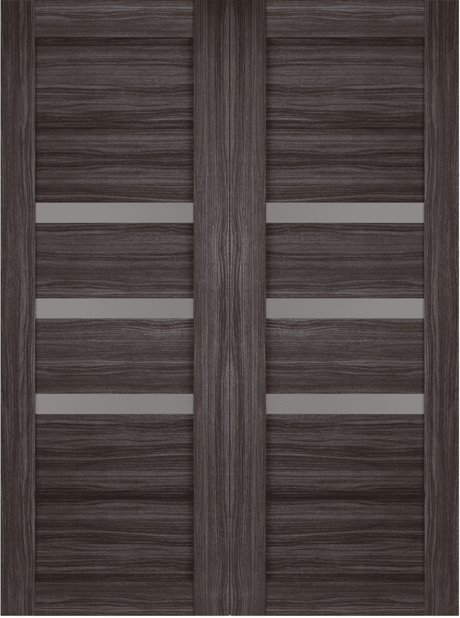 RITA VETRO GRAY OAK DOUBLE BARN BELLDINNI MODERN INTERIOR DOOR - 2