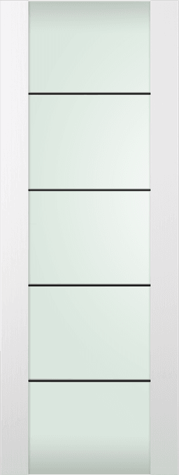 PALLADIO 202 4H BLACK STRIPS VETRO BIANCO NOBLE SLAB DOORS BELLDINNI MODERN INTERIOR DOOR - 1