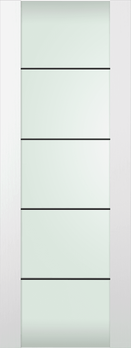 PALLADIO 202 4H BLACK STRIPS VETRO BIANCO NOBLE SLAB DOORS BELLDINNI MODERN INTERIOR DOOR - 1