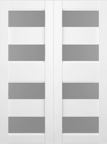 DELLA VETRO BIANCO NOBLE DOUBLE BARN BELLDINNI MODERN INTERIOR DOOR - 2