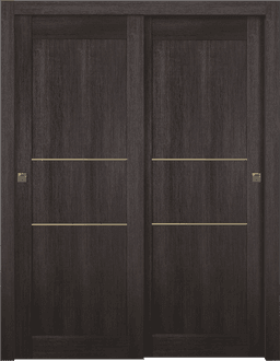 AVON 07 2H GOLD VERALINGA OAK BYPASS BELLDINNI MODERN INTERIOR DOOR - 1