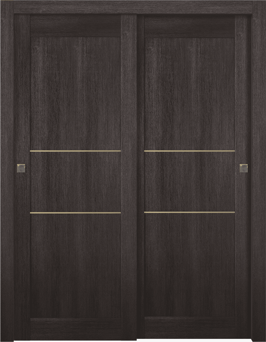 AVON 07 2H GOLD VERALINGA OAK BYPASS BELLDINNI MODERN INTERIOR DOOR - 1