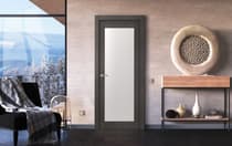 AVANTI 207 VETRO BLACK APRICOT POCKET BELLDINNI MODERN INTERIOR DOOR - 2