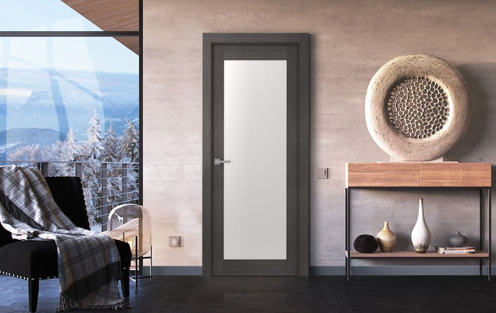 AVANTI 207 VETRO BLACK APRICOT POCKET BELLDINNI MODERN INTERIOR DOOR - 2