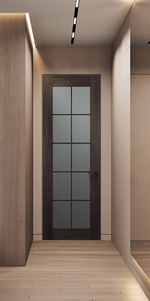 AVON 10 LITE VETRO VERALINGA OAK DOUBLE INVISIBLE METAL FRAME BELLDINNI MODERN INTERIOR DOOR - 2