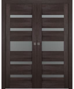 AVON 07-05 VETRO VERALINGA OAK DOUBLE POCKET BELLDINNI MODERN INTERIOR DOOR - 1