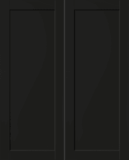 SHAKER 1 PANEL BLACK MATTE DOUBLE BI-FOLD BELLDINNI MODERN INTERIOR DOOR - 2