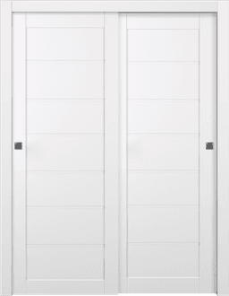 ALDA SNOW WHITE BYPASS BELLDINNI MODERN INTERIOR DOOR - 1