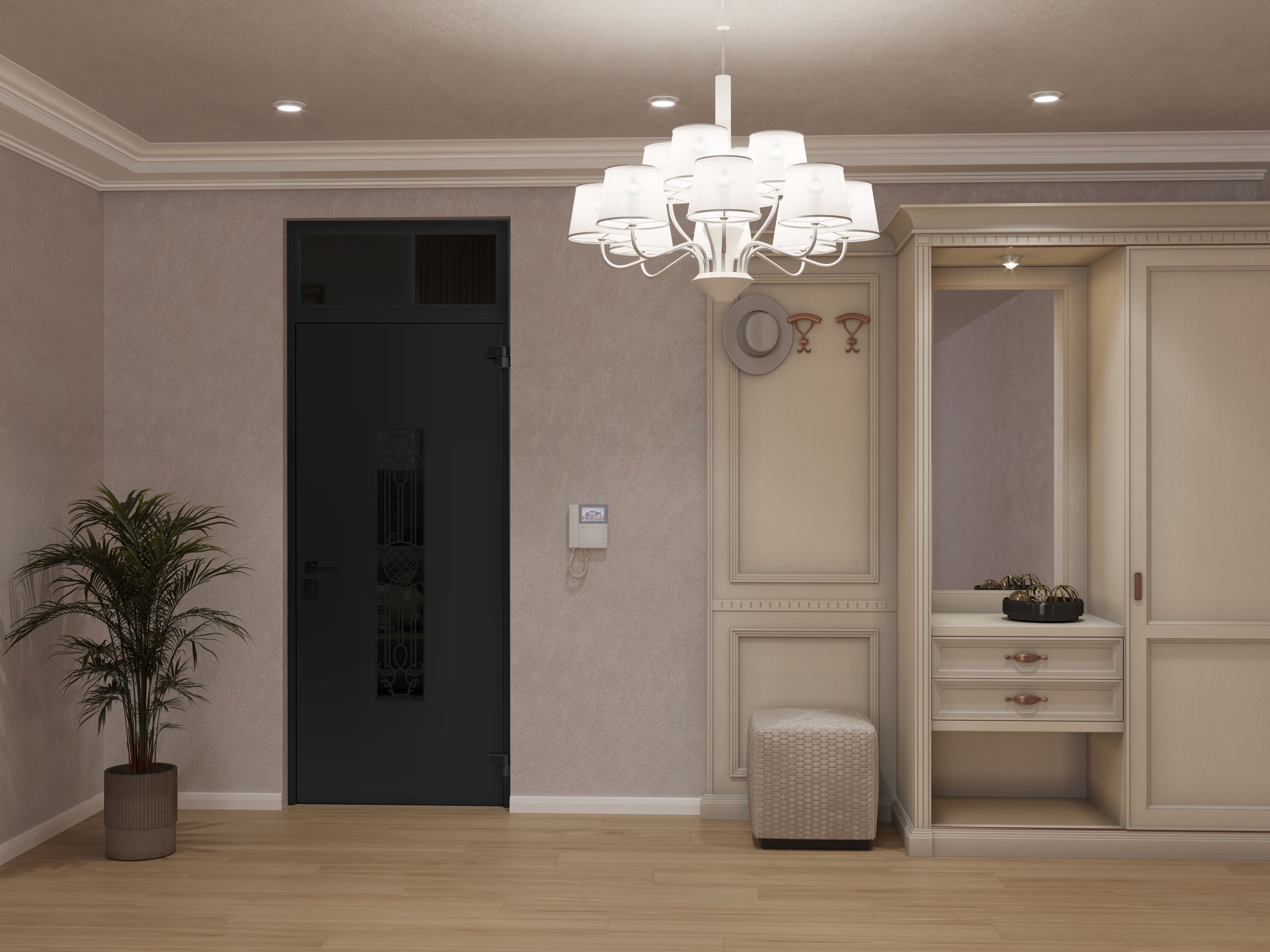 Single metal-aluminum modern exterior door Ronex 1477 - 9