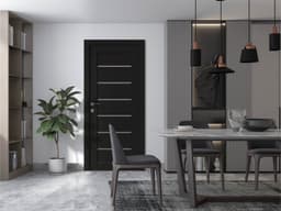 ALBA BLACK MATTE POCKET BELLDINNI MODERN INTERIOR DOOR - 2