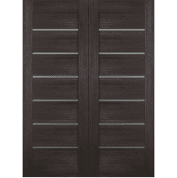 AVON 07-02 VETRO VERALINGA OAK DOUBLE BELLDINNI MODERN INTERIOR DOOR - 2