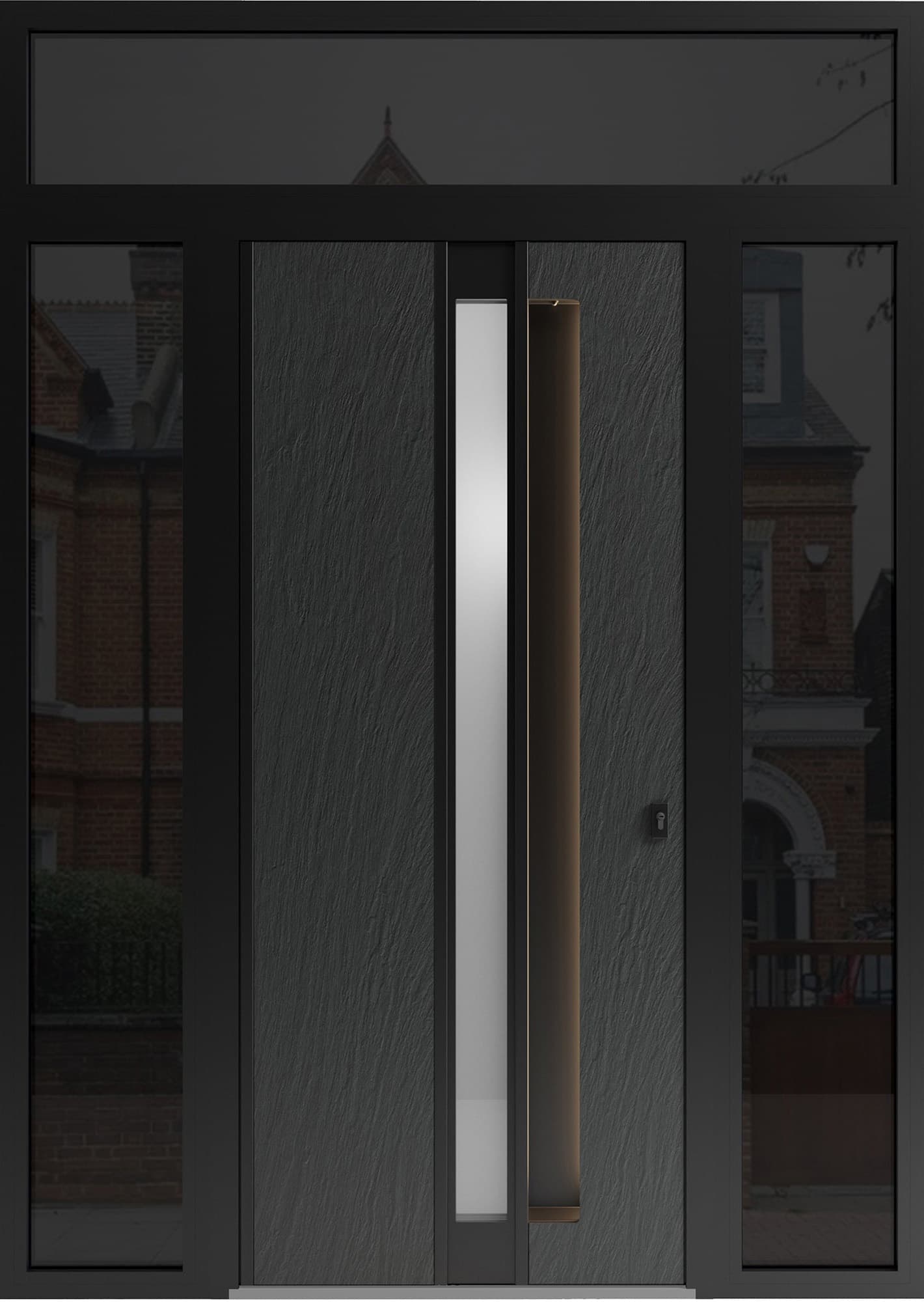 Modern steel exterior aluminum door Hiddex 0155 - 6