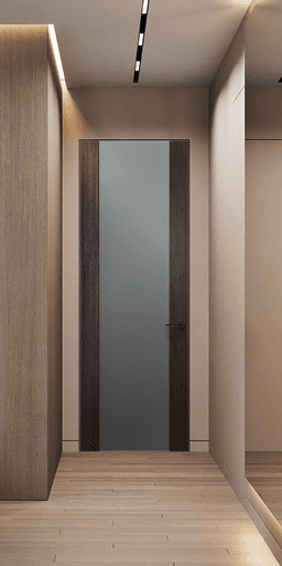 AVON 202 VETRO VERALINGA OAK DOUBLE INVISIBLE METAL FRAME BELLDINNI MODERN INTERIOR DOOR - 2