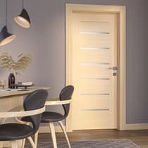 AVON 07-02 VETRO LOIRE ASH DOUBLE INVISIBLE METAL FRAME BELLDINNI MODERN INTERIOR DOOR - 3