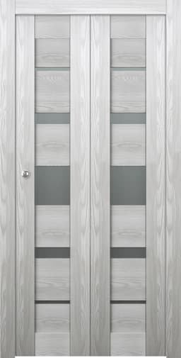 AVON 07-03 VETRO RIBEIRA ASH BI-FOLD BELLDINNI MODERN INTERIOR DOOR - 1