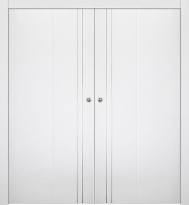 SMART PRO 2V POLAR WHITE DOUBLE BI-FOLD BELLDINNI MODERN INTERIOR DOOR - 1