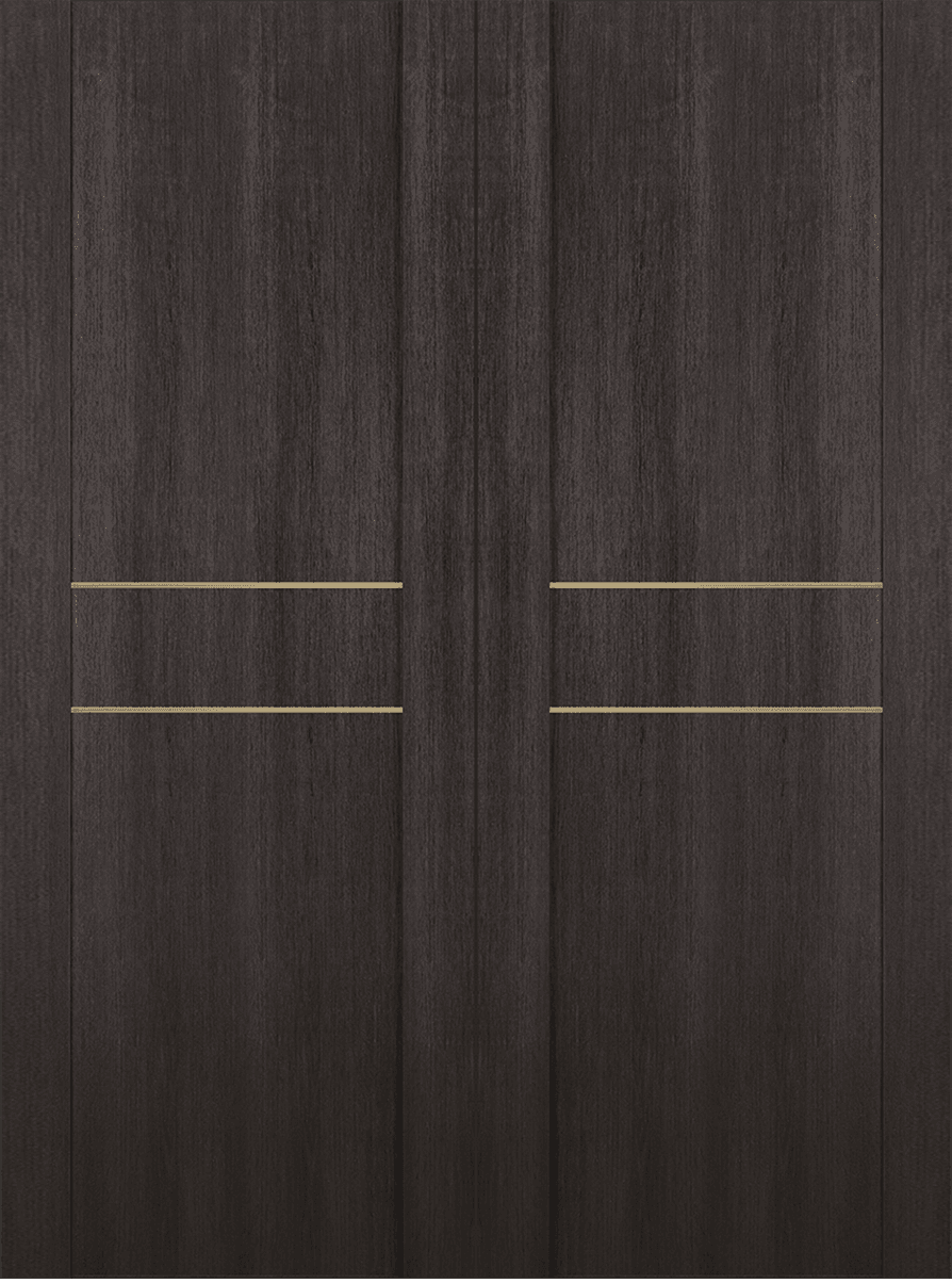 AVON 01 2HN GOLD VERALINGA OAK DOUBLE INVISIBLE METAL FRAME BELLDINNI MODERN INTERIOR DOOR - 2