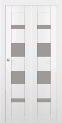 MIRELLA VETRO SNOW WHITE BI-FOLD BELLDINNI MODERN INTERIOR DOOR - 4