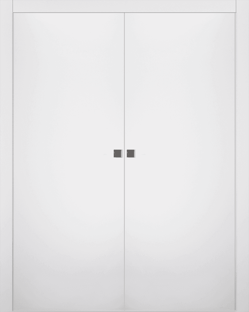OPTIMA SNOW WHITE DOUBLE POCKET BELLDINNI MODERN INTERIOR DOOR - 1