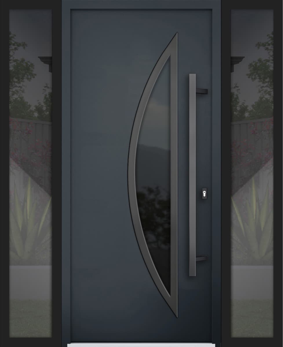 Single Modern Steel Exterior Door Deux 6501 - 3