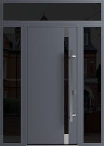 Single metal-aluminum modern exterior door Ronex 1011 - 6