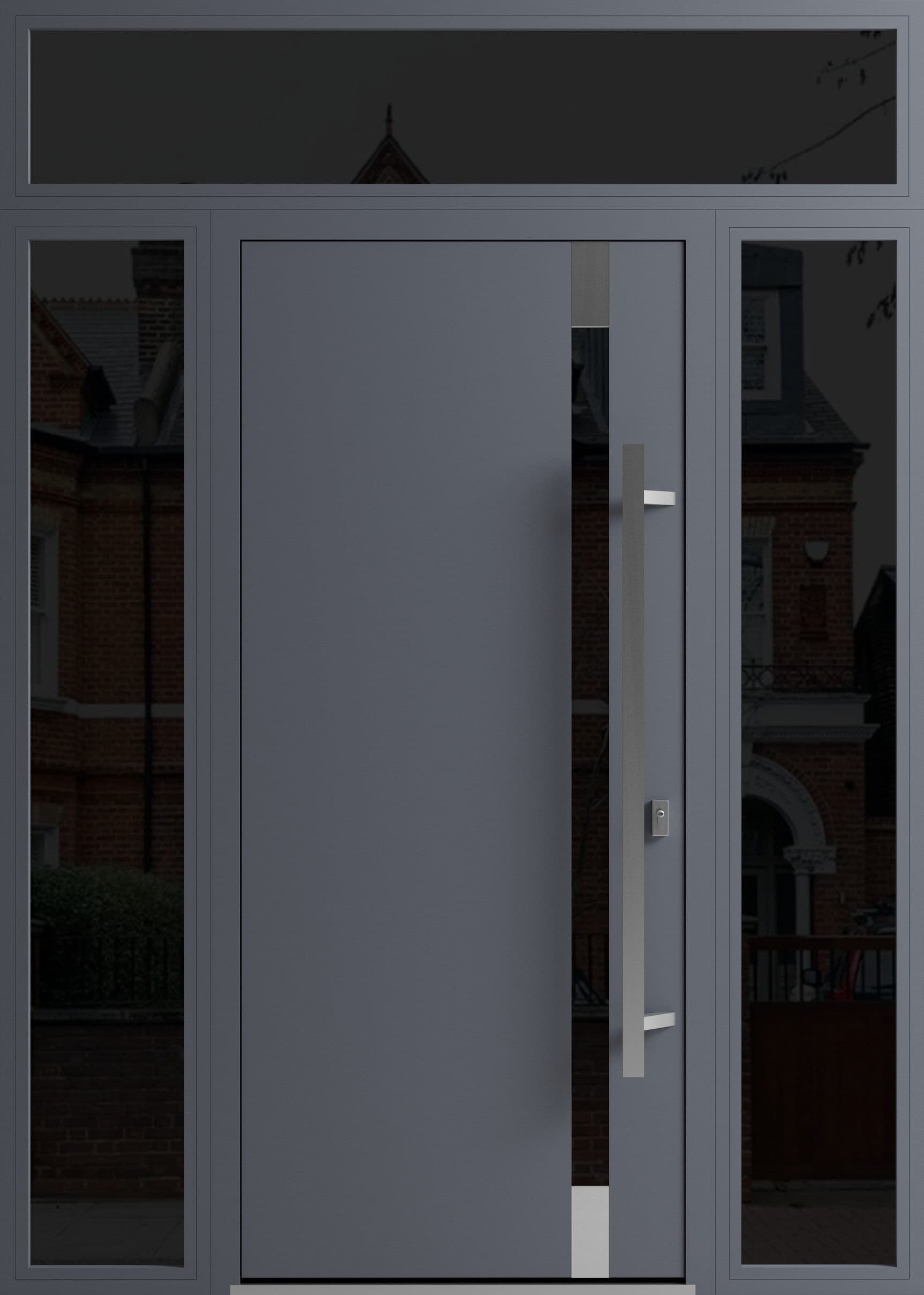 Single metal-aluminum modern exterior door Ronex 1011 - 6